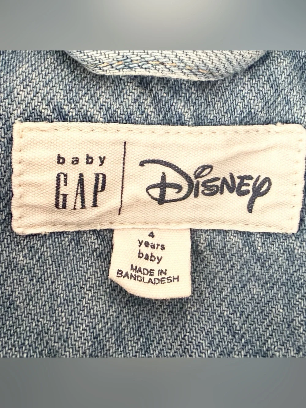 Baby GAP Minnie Mouse Denim Jacket. Size4